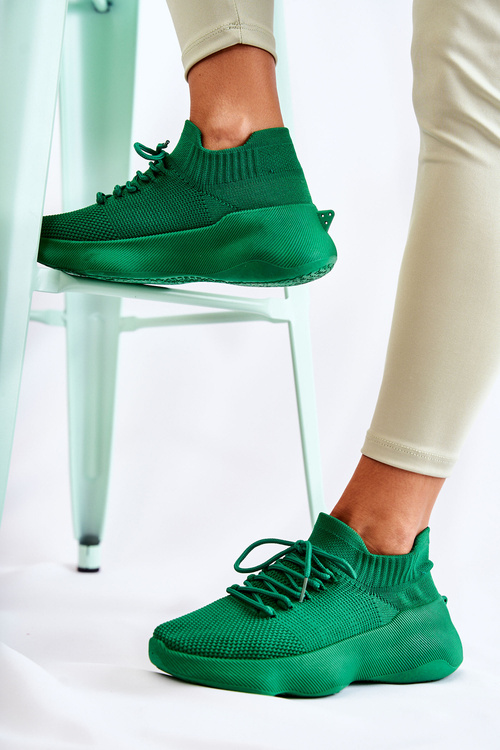 Buty Sportowe Wsuwane Damskie Zielone Dalmiro