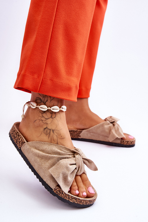 Slippers On The Cork Sole Dark beige Wendy