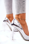 Elegant Silver Mirror Stilettos Adrinnah