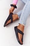 Women's Rubber Slippers Flip-flops Black Alma