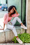 Women's Sneakers On A Platform Beige Big City Life