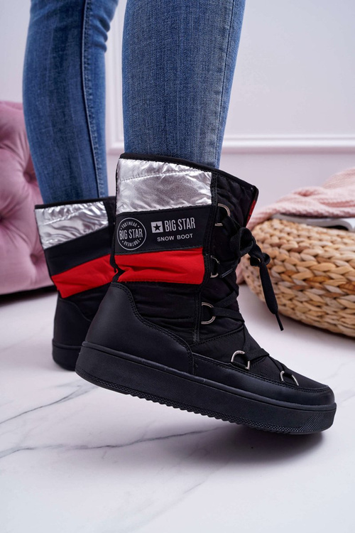 Women's Boots Snow Boots Fleece Warmed Big Star Black EE274656