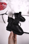 Children's Snow Boots Insulated With Fur Black Charlotte