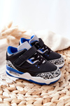 Children's Sport Shoes Black and Blue Linen