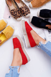 Red Suede Slip-on Espadrilles Mariako