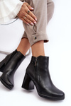 Women's Heeled Boots with Zippers Black Ryelle