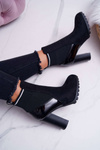 Women's Stiletto Boots Suede Black Fenem