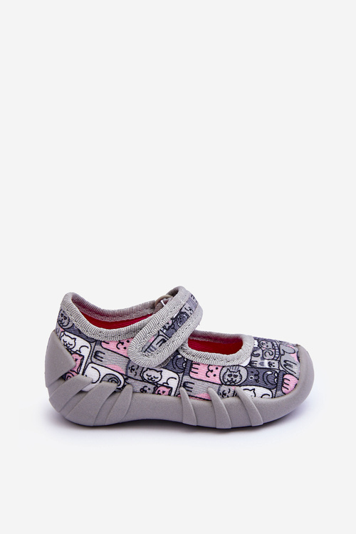 Slippers of the Ballerina Befado Cats 109P261 Gray