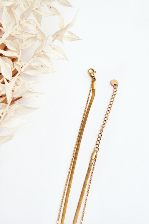 Women's Snake Chain With Flowers Gold