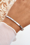 Silver Steel Bracelet with Cubic Zirconia Lauren