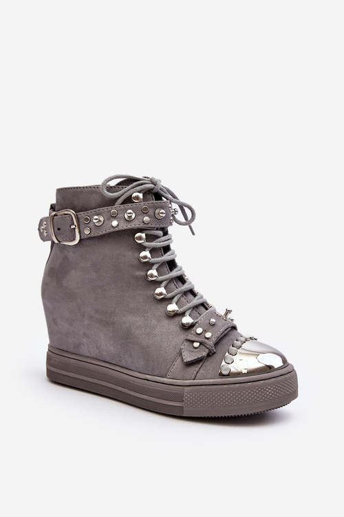 Women's Insulated Wedge Boots With Jets Suede Black Lu Boo