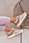 Women's Sports Shoes On Platform Animal Print Beige Davinara