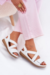 Women's Leather Sandals With Velcro Maciejka L6848-11 White