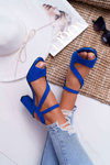 Sergio Leone SK868 Blue Stiletto Sandals