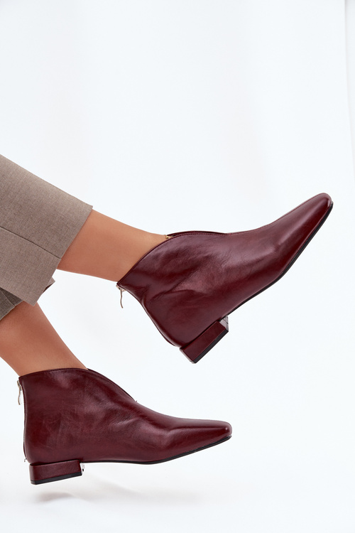 Women's ankle boots with delicate heel Bordeaux Elvienne
