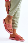 Light Women's Slippers With Inscription Pink Merry