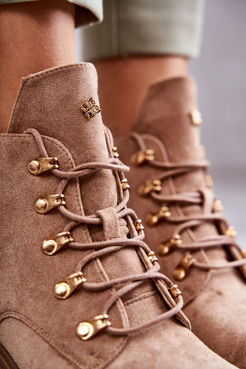 Classic Women's Suede Boots Beige Telma