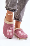 Ladies Slippers With Reindeer And Fur Inblu CT000034 Pink