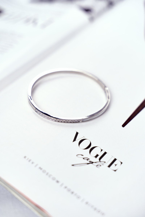 Women's Bracelet Steel With Zircons Silver Guadiana