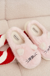 Furry Ladies Slippers Smile Pink Lexira