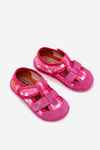 Slippers Milami Children's With Velcro In Hearts Pink Reathiana