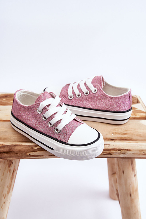 Children's Sneakers Tied Dirty pink Wella
