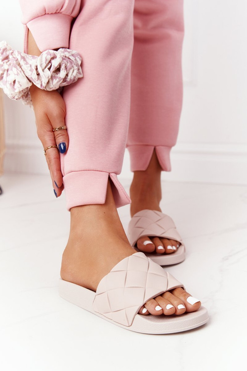 Women's Rubber Slippers Beige Let's Swim