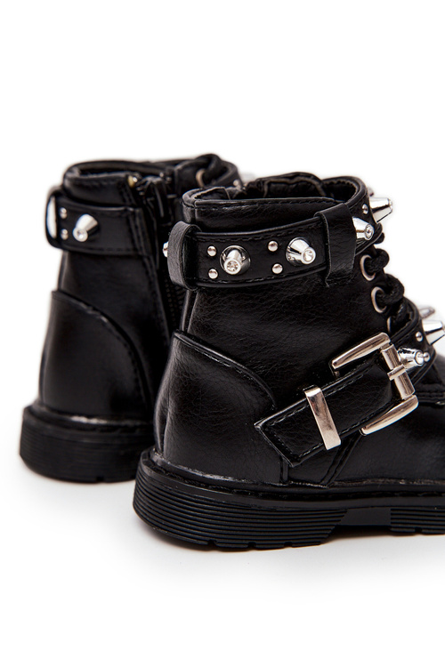 Children's Boots Warm With Fur Black Flossie