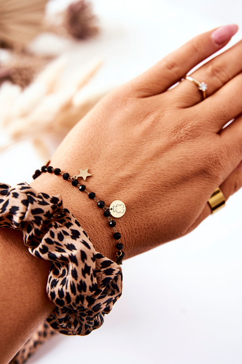 Pendant Bracelet Star Gold-Black Vickey