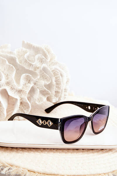 Okulary Przeciwsłoneczne Damskie UV400 Czarne