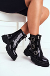 Women's Boots Lacquered Black Kassandra