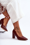 Classic Heels On A Heel Burgundy Odessa