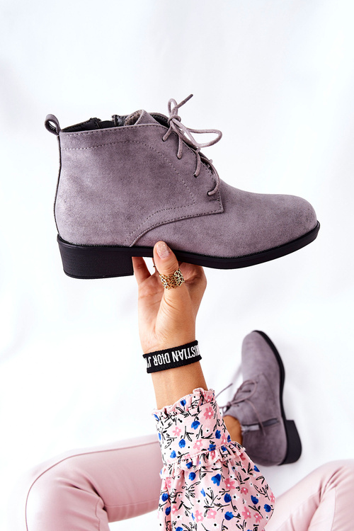 Insulated Zip-up Boots Grey Malitea