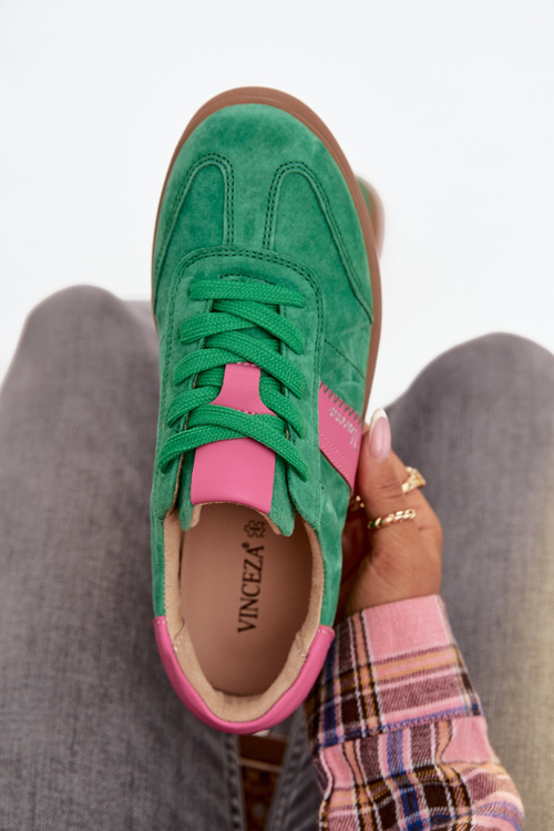 Suede Women's Sneakers Vinceza 79576 Green