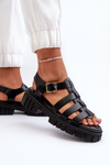 Women's Black Roman Sandals Rosarose