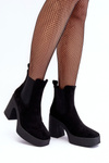 Leather Boots On A Massive Heel Black Sunilda