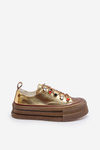 Women's Platform Sneakers GOE NN2N4055 Gold