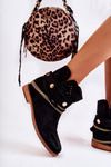 Suede Boots On Hidden Wedge Black Verine