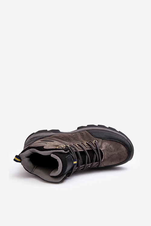 Buty Trekkingowe Trapery Męskie Szare Fontanoe 85-915