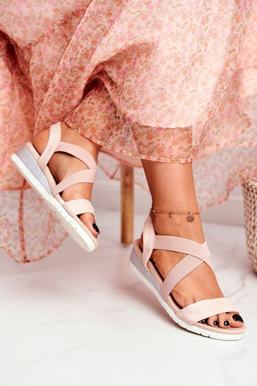 Women's Sandals On Wedge Slip On Beige Harper 