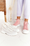 Women's High Sneakers On A Chunky Sole White Trissy