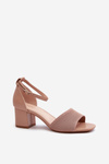 Women's Beige Sandals with Stiletto Heel Desvia