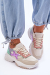 Women's Lace-up Sneakers Beige-green Cortes