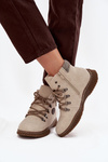 Insulated Trapper Boots Womens Light Beige Zenaya