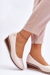 Classic Wedge Pumps Beige Graysen 