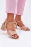 Women's Heeled Sandals Vinceza 20275 Beige