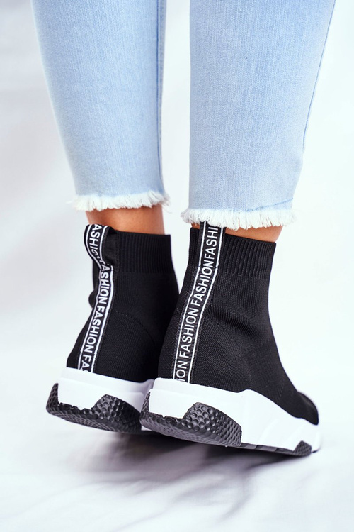 Women’s Sport Shoes With a Sock Black Time To Rock