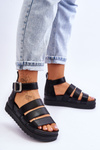 Sandals On A Massive Platform Black Lisbona