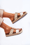 Women's Slippers With Eco Leather White Simona