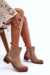 Classic Suede Boots Women's Beige Metanassa